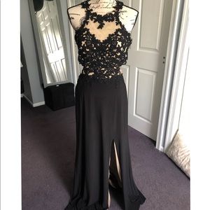 STUNNING Avery G Black Maxi with Open Back